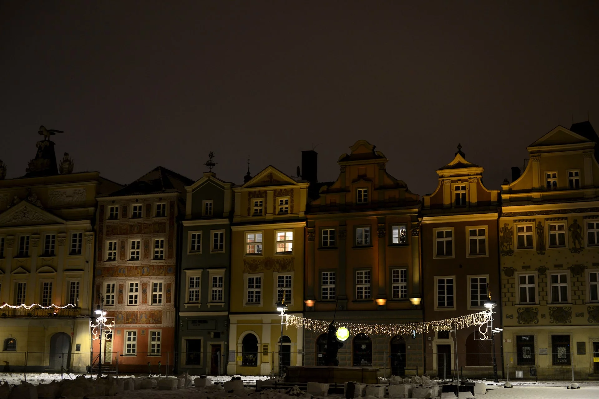 Breslauer Marktplatz bei Nacht