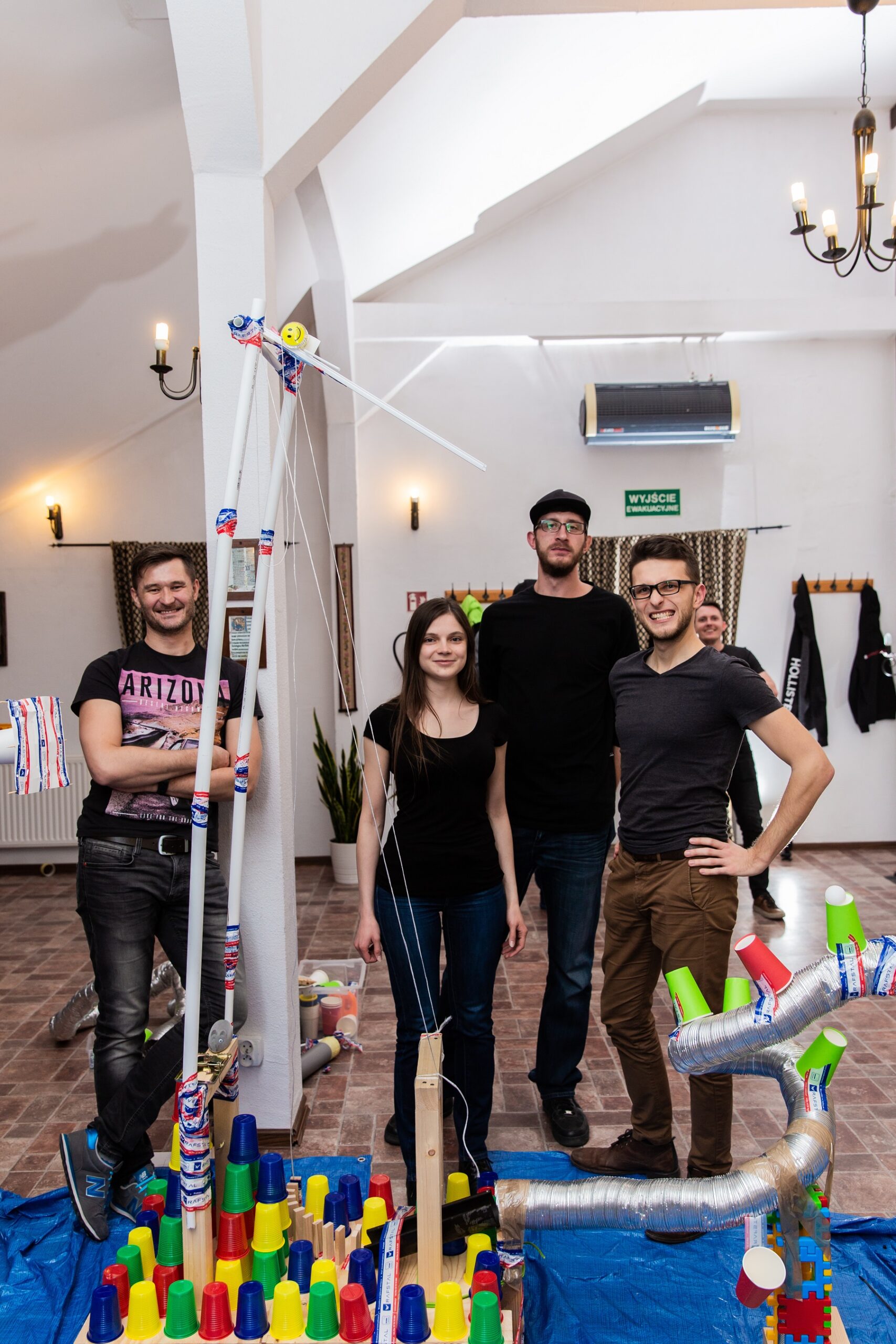 Corporate event - construction of the Goldberg machine at Dwór Korona Karkonoszy