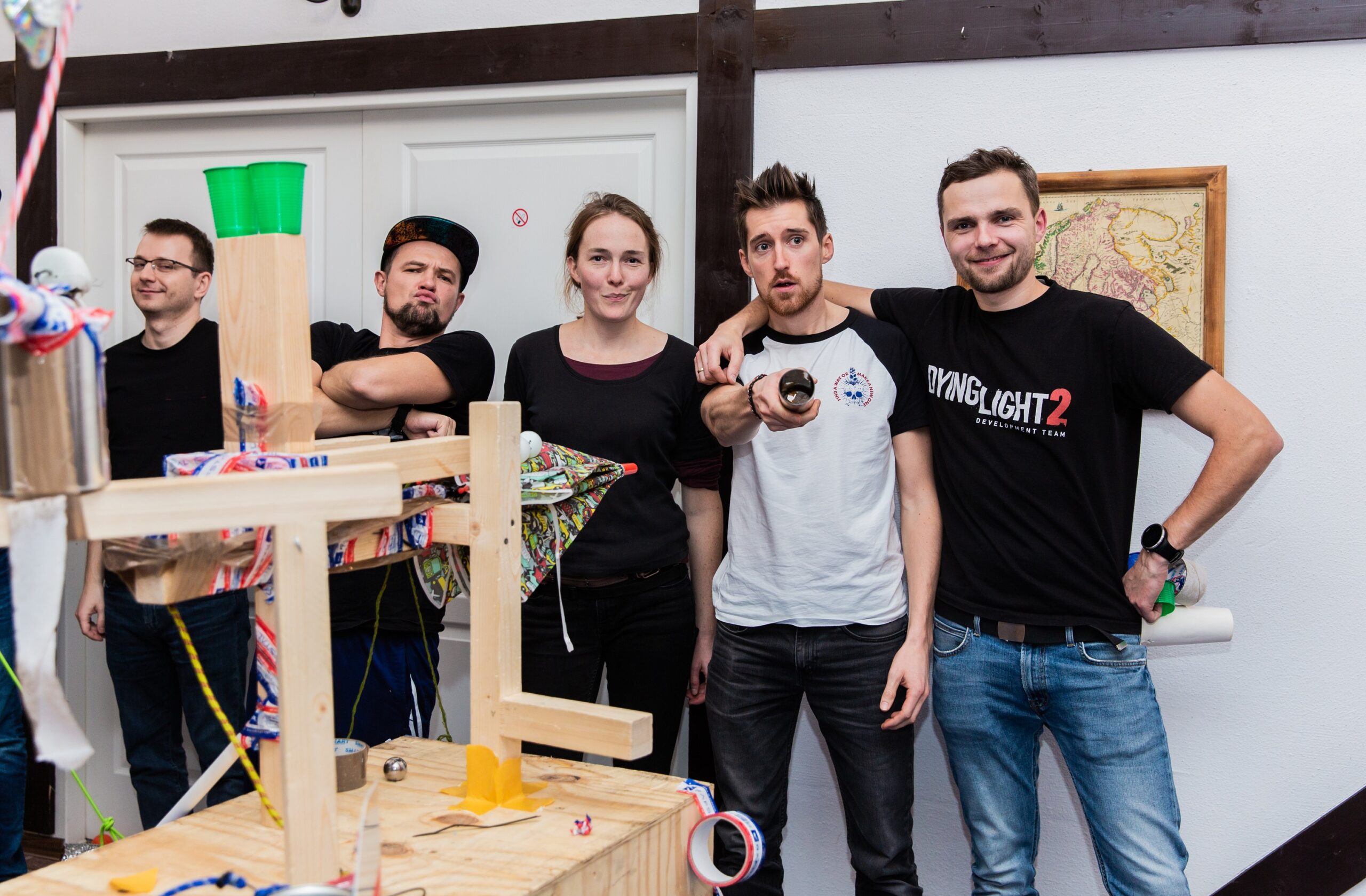 Construction of the Goldberg machine, Dwór Korona Karkonoszy, Sosnówka near Karpacz