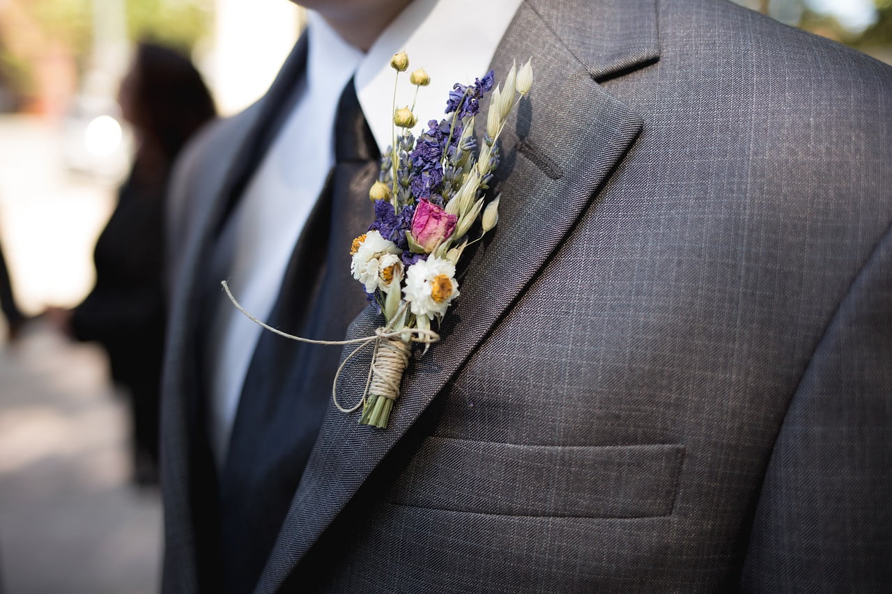starosta at the wedding: boutonniere