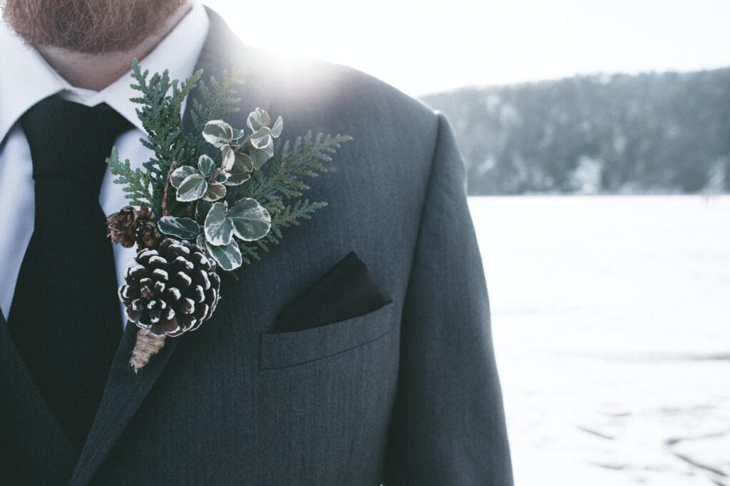 winter or summer wedding: the groom