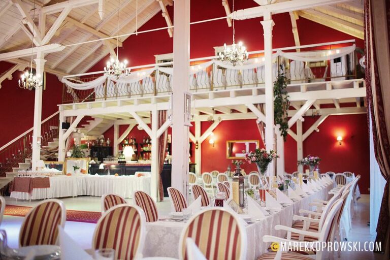 wedding hall view towards the buffet