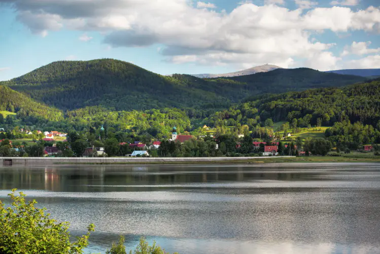 der Sosnówka-Stausee bei Karpacz