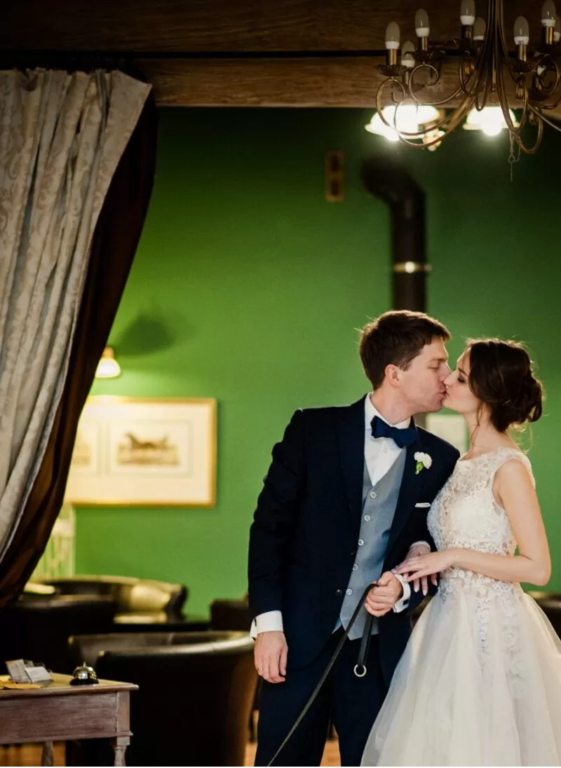 young couple kissing