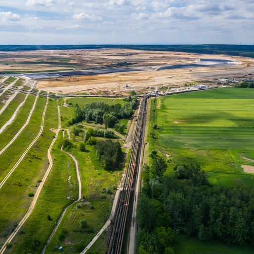 Polkowice z lotu ptaka - Żelazny Most