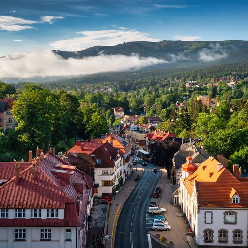 Straße in Szklarska Poręba