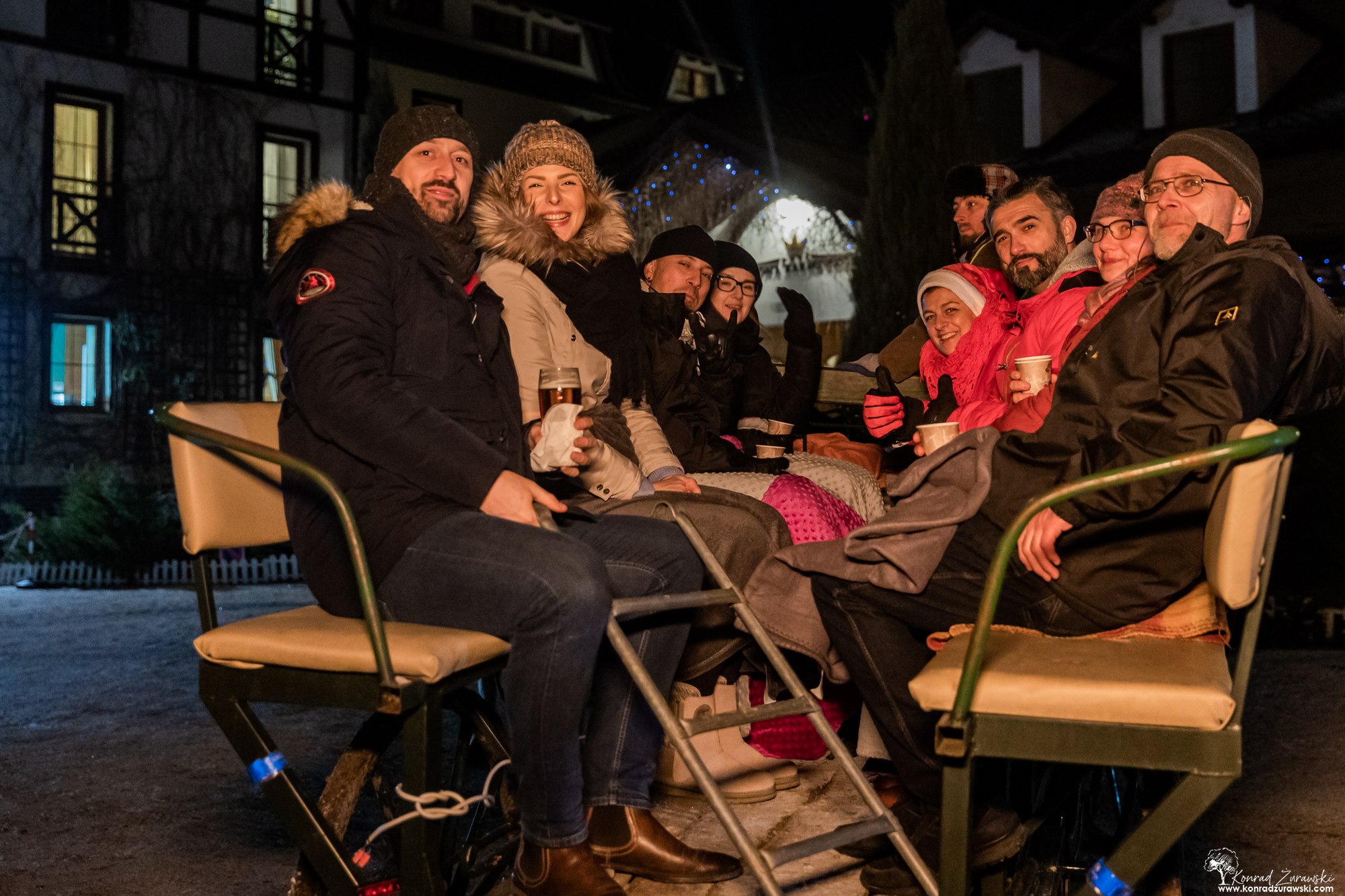 Impreza integracyjna, wycieczka i kulig zimą w okolicach Karpacza