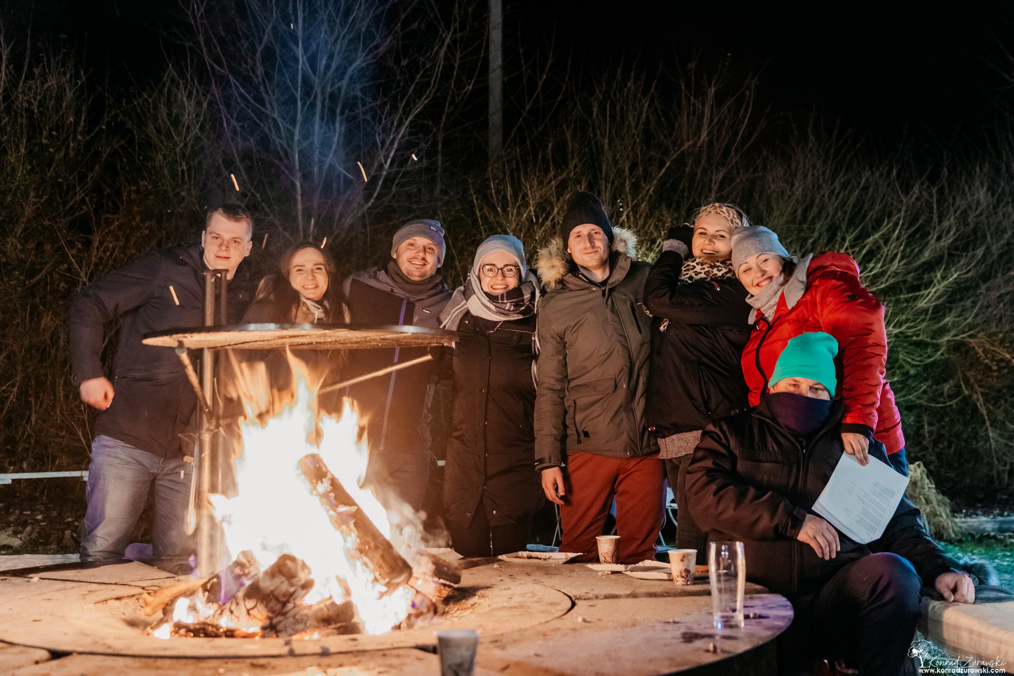 Team building przy zimowym ognisku, Sosnówka koło Karpacza